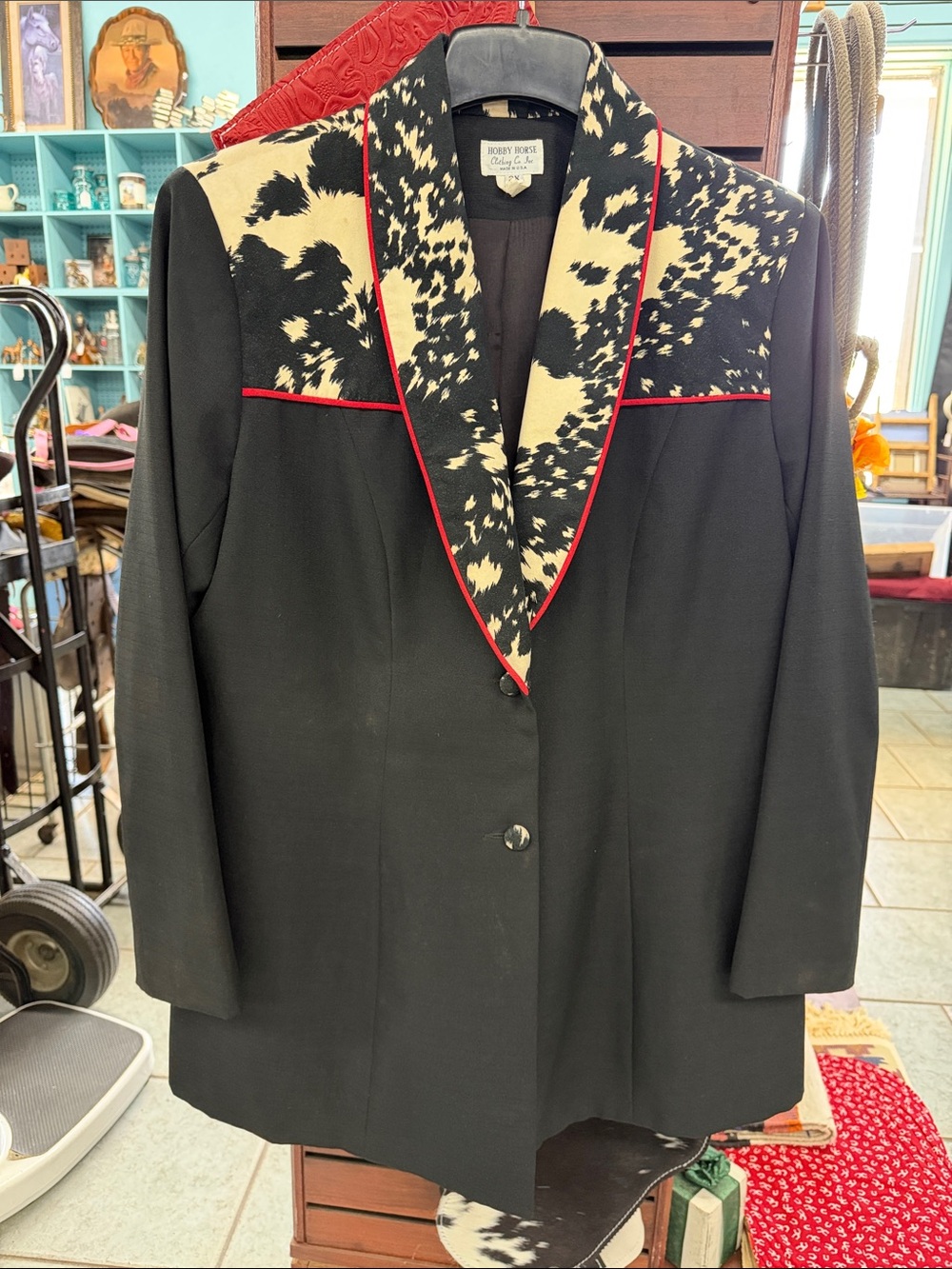 Hobby Horse Black Blazer with White/Cream & Black Western Yoke